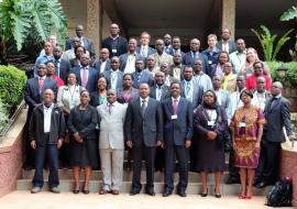 Participants from Anglophone countries pose for a group photo during the regional workshop on 3-7 December