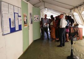 Representatives from the Government of Sierra Leone, WHO, SLAES, partners and the hospital attended the ceremony at Lungi