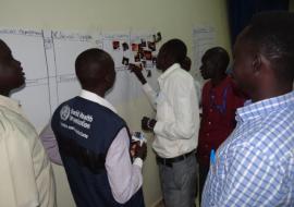 Clinicians carry out practical sessions on the WHO Clinical Staging of HIV-AIDS