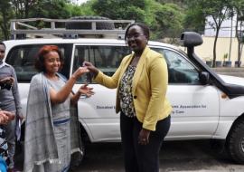 WHO donates a vehicle to Ethiopian Midwives Association.