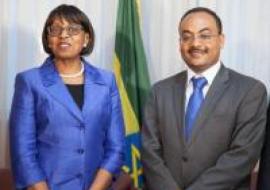 Regional Director for Africa met with the Minister of Health of Ethiopia during her visit to Addis Ababa