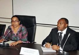 Mme le Représentant de l’OMS, Dr. Djamila Cabral à l’ouverture des travaux de la rencontre