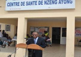 Monsieur le Ministre de la santé prononçant le discours de lancement officiel de la campagne