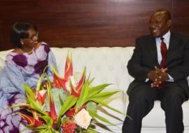 Dr Moeti with H.E. Mr Daniel Kablan Duncan, the Prime Minister of Côte d’Ivoire
