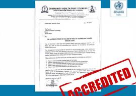 Certificate of accreditation for College of Health Technology, Ningi in Bauchi state