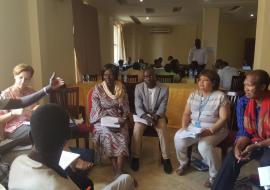 Group work to critically review the different thematic areas on RMNCAH