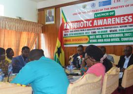Dignitaries at the launch of Antibiotic Awareness Week