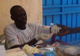 HIV testing and counselling services in Juba. Photo: WHO.