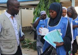 Motorized campaign creating awareness about the ongoing seasonal malaria campaign in Borno state. Photo-credit: WHO/C.E.Onuekwe