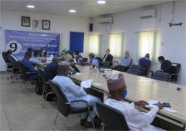 Dr Walter Kazadi Mulombo opening the 3-day Review Meeting with government functionaries, Health Emergency Experts and WHO personnel in Maiduguri, Borno State Phot_WHO Nigeria