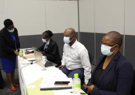Ministry of Health and Wellness representatives participating in the IPC guidelines validation meeting