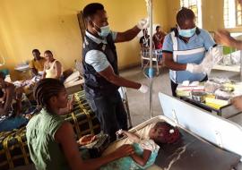 Baby Tamara and her mother, Mrs Erekake in the treatment ward