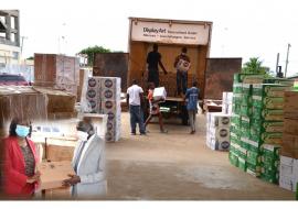 Donation of IPC and laboratory supplies by WHO to the Ministry of Health in Monrovia