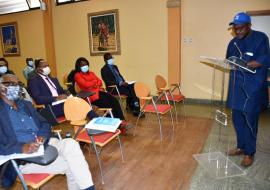 Dr Martins Ovberedjo-WHO Representative for Eritrea making a speech