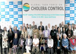 Les participants à la 10e réunion du Groupe de travail mondial sur la lutte contre le choléra