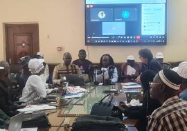 Dr. Jane Maina, WHO Country Rep. for Gambia, reads her statement to the media and participants in attendance of the day's commemoration