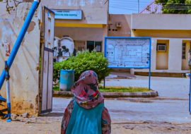 A client seen entering the health centre in Yobe state