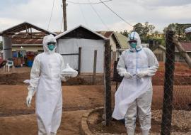 Medical personnel at an Ebola ETU