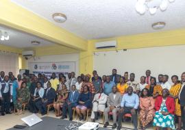 Group photo of participants at the Scoping Mission on Epidemic Preparedness and Response (EPR) Flagship Initiatives in Liberia.