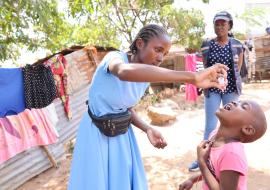 Underway Polio immunization in Makheta, Blantyre