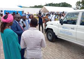 Remise de matériels de protection et promotion de la DSSR au Ministère de la santé