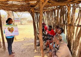 Anamary Tjituri, a community health worker in Otjerunda, Opuwo Health District 