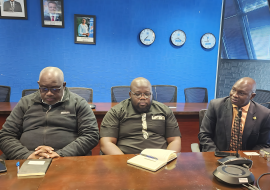 From right: Africa CDC Regional Director Dr. Lul Riek and some of his team members