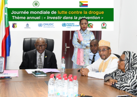 Conférence de presse du ministre de l'intérieur pour annoncer le lancement de la campagne de prévention et de lutte contre la drogue