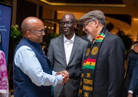Dr Tedros arrives in Ghana