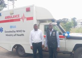 WHO hands over two ambulances and oxygen equipment to strengthen emergency referrals in The Gambia