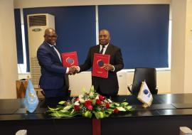 Le Représentant de l'OMS au Congo avec le Directeur général de la Fondation SNPC