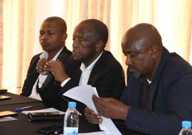 Le Dr Nassuri Ahamada pendant son intervention à l'ouverture de la Formation