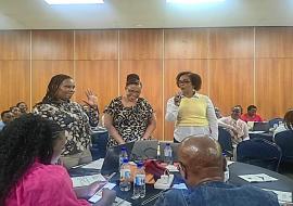 Moderated discussion during the workshop