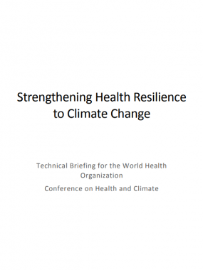 Strengthening health resilience to climate change