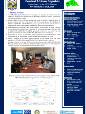 Report for the VDPV2 Response  N°4 from June 22 to 28, 2019 