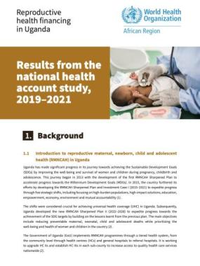 Reproductive health financing in Uganda: results from the national health account study, 2019–2021