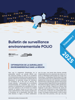 Bulletin de surveillance environnementale Polio