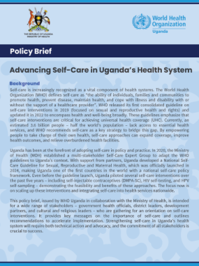 Policy Brief: Advancing Self-care in Uganda's Health System
