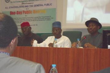 Hon. Ndudi Elumelu and other House Committee members on Health at the Event