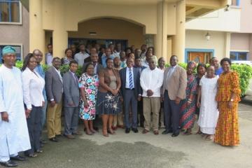 Group picture with the Akwa Ibom State Commisioner for Health (7th Right)