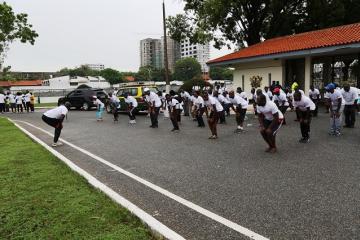 WHO staff participate in health walk in Accra Ghana