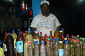 A Participant exhibiting herbal Products