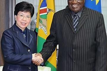 Dr Chan met His Excellency, President of the Republic of Namibia, Dr Hifikepunye Pohamba. The President thanked Dr Chan for WHO’s support to Namibia