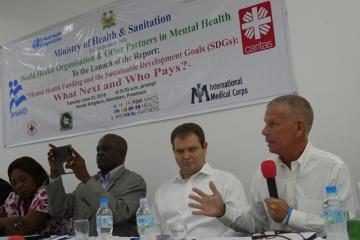 WHO and partners at the launch of the report in Freetown Sierra Leone