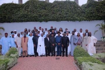 Group photo of Presidential Task Force with the Vice President (middle) after the meeting.