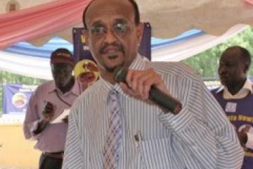 Dr Abdi Mohammed, WHO Representative delivering his statement at the launch