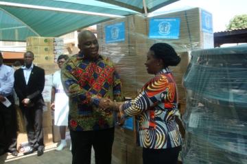 WHO Ghana donates emergency medical supplies to Ministry of Health to respond to major flooding