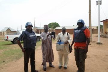 WHO personnel on supervision in Hong LGA