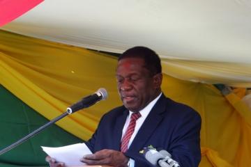 Honorable E.D. Mnangagwa, Vice President of the Republic of Zimbabwe and Minister of Justice, Legal and Parliamentary Affairs at the commemoration of World AIDS Day