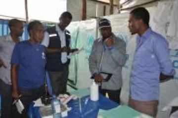 WHO rapid assessment team at Kule Refugee Camp.